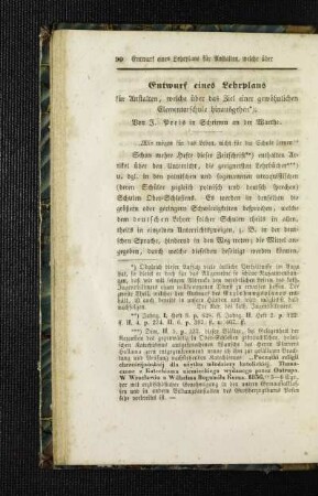 Entwurf eines Lehrplans : für Anstalten, welche über das Ziel einer gewöhnlichen Elementarschule hinausgehen