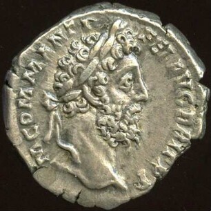 Denar des Commodus mit fides-Darstellung