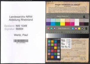 Entnazifizierung Paul Wertz , geb. 29.06.1900 (Feinmechaniker)
