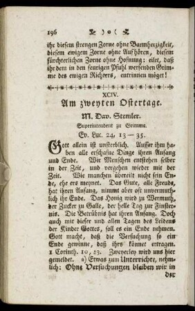 XCIV. Am zweyten Ostertage. Ev. Luc.24, 13-35.