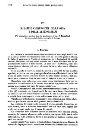 IV. Malattie chirurgiche delle ossa e delle articolazioni[...]