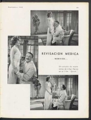Revisación médica - Lilian Harvey en "Quick"