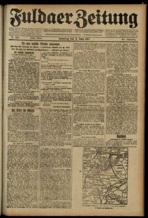 Erste Ausgabe vom Samstag, den 09. Juni 1917.