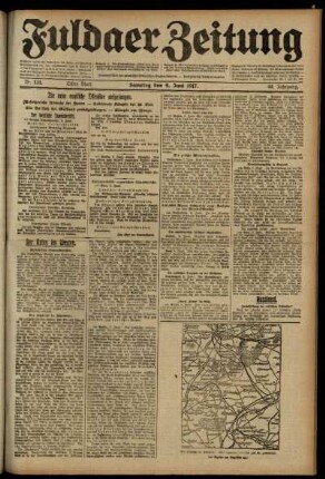 Erste Ausgabe vom Samstag, den 09. Juni 1917.