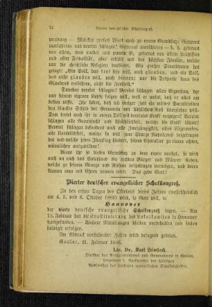 Vierter deutscher evangelischer Schulkongreß