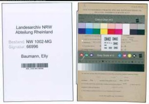 Entnazifizierung Elly Baumann , geb. 28.03.1915 (Dolmetscher)