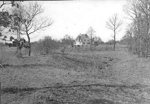 Fischer, Theodor; Friedrichshafen - Fischbach; Haus Gminder - Außenansicht mit umgebender Landschaft