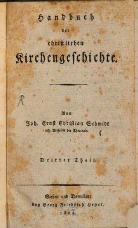 Handbuch der christlichen Kirchengeschichte, 3