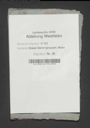 Verzeichnisse vom Kloster angekaufter Bäume
