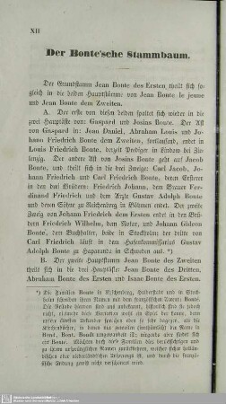 Der Bonte´sche Stammbaum
