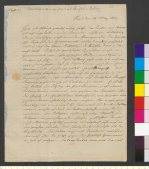 Brief von unbekannt an Gagern, Hans Christoph Ernst von