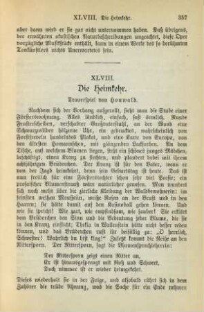 XLVIII. Die Heimkehr. Trauerspiel von Houwald