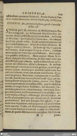 CCCXXVII. De Antonino Baßiano, qui & Caracalla dictus est