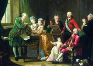 Familie Callenberg beim Musizieren