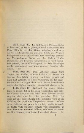 Die Lübecker Briefe des Kieler Stadtarchivs 1422-1534