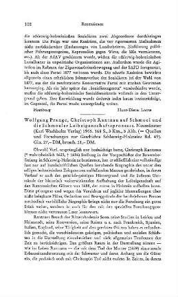 Prange, Wolfgang :: Christoph Rantzau auf Schmoel und die Schmoeler Leibeigenschaftsprozesse, (Quellen und Forschungen zur Geschichte Schleswig-Holsteins, 49) : Neumünster, Wachholtz, 1965