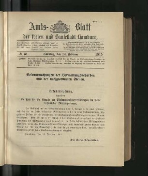 No. 31, 14. Februar 1915