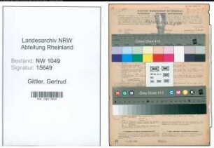 Entnazifizierung Gertrud Gittler , geb. 27.02.1911 (Lehrerin)