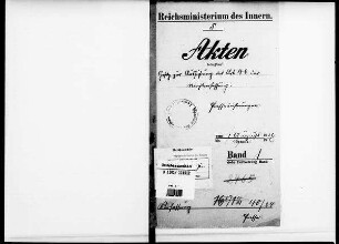 Gesetz zur Ausführung des Artikels 48 der Reichsverfassung: Bd. 1