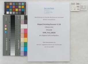 Der Notar Jodocus Schwichtenhövel quittiert im Nam