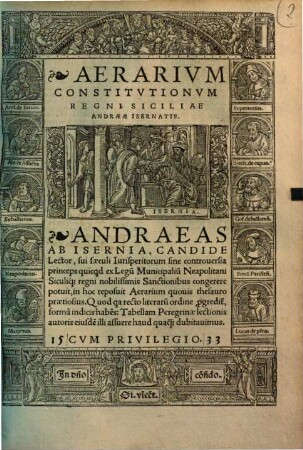 Aerarium constitutionum regni Siciliae Andreae Isernatis