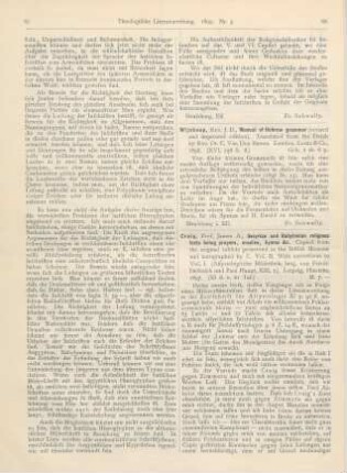 68 [Rezension] Wijnkoop, J.D., Manual of Hebrew grammar