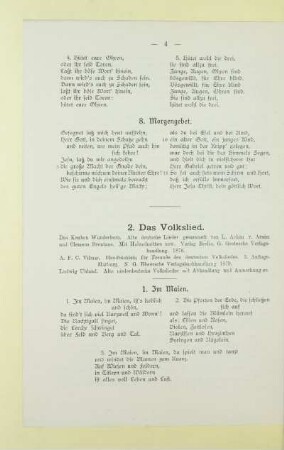 2. Das Volkslied