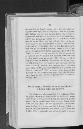 Die Thronfolge in Dänemark und in den Herzogthümern Schleswig-Holstein und Lauenburg.