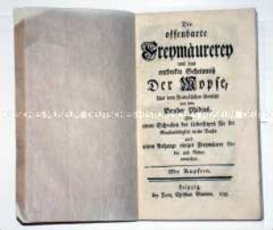 Die offenbarte Freimaurerei