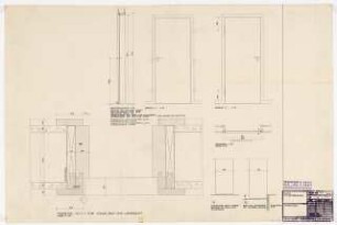 Wohnhaus Mildenberger, Hochberg: Innentüren: Ansichten, Schnitte 1:10, Details 1:1