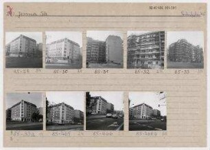 Straßenansichten. Berlin, Friedrichshain, Jessnerstraße (vor 1951 Kronprinzenstraße)/Frankfurter Allee