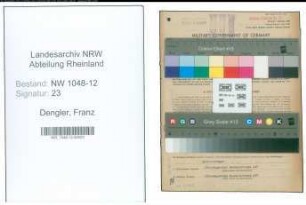 Entnazifizierung Franz Dengler , geb. 18.08.1894 (Kaufmaennischer Angestellter)
