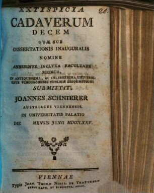 Extispicia Cadaverum Decem