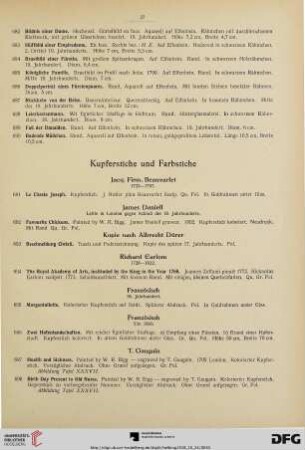 Kupferstiche und Farbstiche (Nr. 691-716)