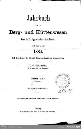 Jahrgang 1884, 1. Heft