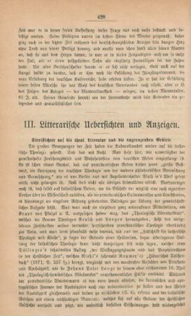 428-436 Litterarische Uebersichten und Anzeigen