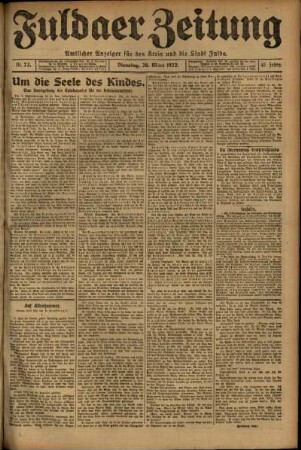 Ausgabe vom Dienstag, den 28. März 1922.