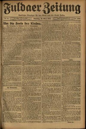 Ausgabe vom Dienstag, den 28. März 1922.