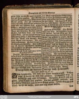 Evangelium am vierten Sontage nach Trinitatis, Luc. am 6. Capit 1 v. 36 42.