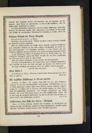 Schwere Kämpfe bei Neuve Chapelle.