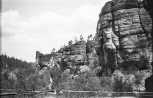 Felsen : Tyssaer Wände (Felsenstadt) bei Teplitz-Schönau