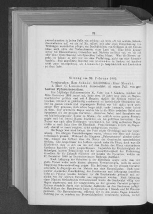 Sitzung am 26. Februar 1889.