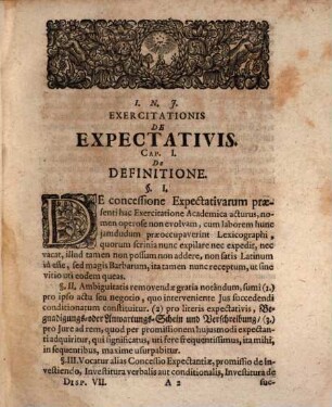 Exercitatio Juridica De Expectativis