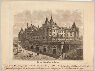 Die Jägerkaserne an der Albertbrücke in Dresden-Johannstadt