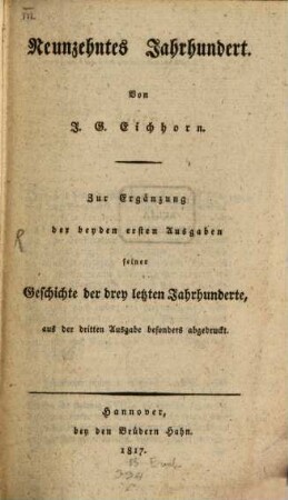 Neunzehntes Jahrhundert