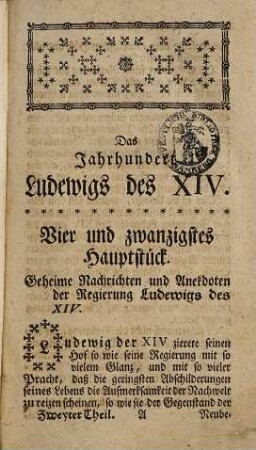 Die Zeiten Ludewigs des vierzehnten, 2