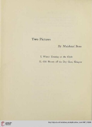 Plates: Two pictures by Muirhead Bone