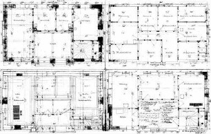 Sigmaringendorf: Empfangsgebäude Verwaltungsgebäude Grundrisse UG,EG,1.OG,DG