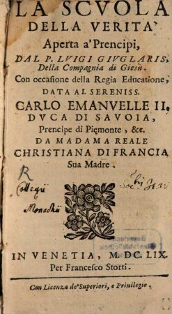 La scuola della verità aperta a Prencipi