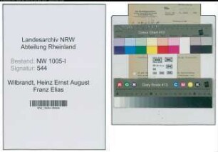 Entnazifizierung Heinz Ernst August Franz Elias Wilbrandt , geb. (Ingenieur)